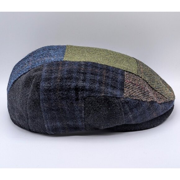Mucros Weavers Irish Tweed Patch Cap Sz Large 100% Wool Tweed Trinity Style Hat - Picture 4 of 8